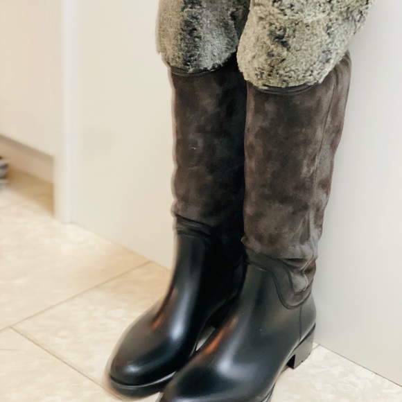 NWOT Via Lactea  Italian Tall Boots Rain and Snow Size 9 - Picture 6 of 9